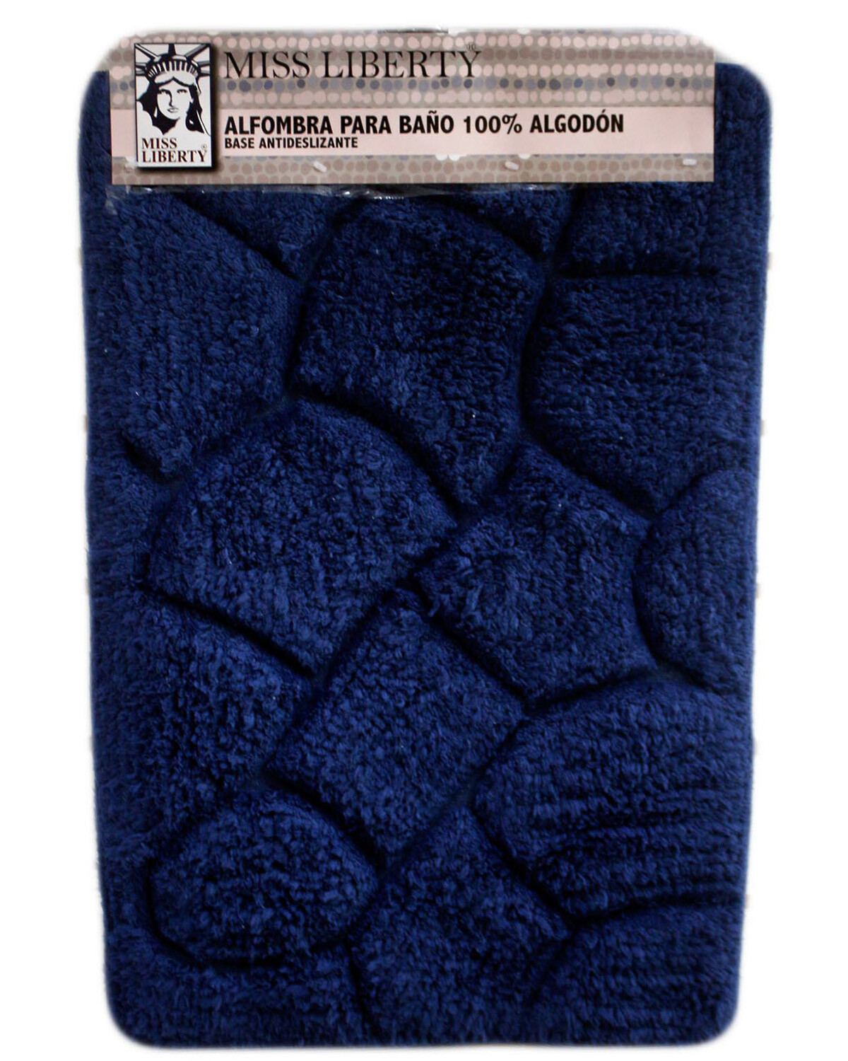 Alfombra de baño antideslizante en algodón 40x60cm - Piedra Azul —  Electroventas