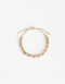 Pulseras Flexibles Metal Pulsera Ajustable De Eslabones - Dorado Oro Cepillado Mate