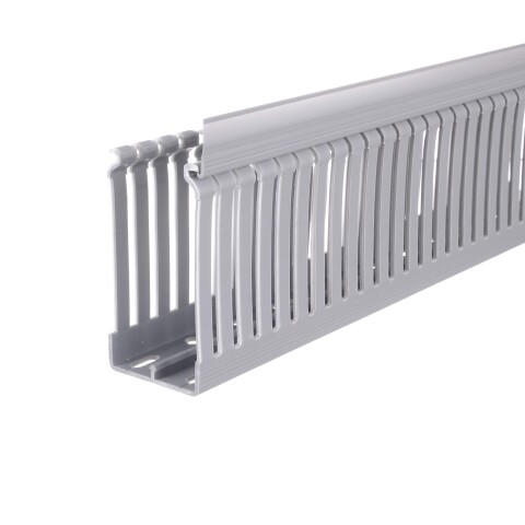 CABLECANAL 40X80MM GRIS RANURADO calado angosto CABLECANAL 40X80MM GRIS RANURADO calado angosto