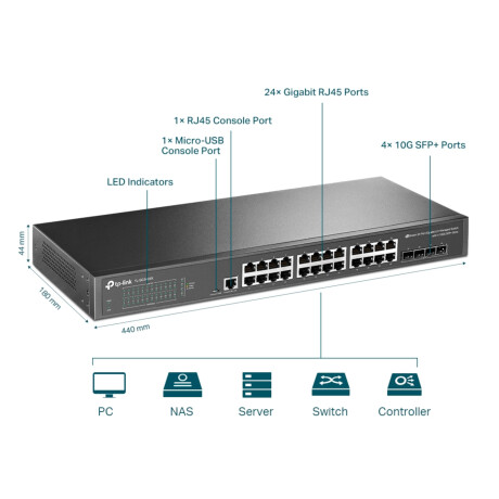 Switch 24 Puertos Tp-Link Sg3428x 001