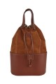 Matera bolso con división en cuero Oxido