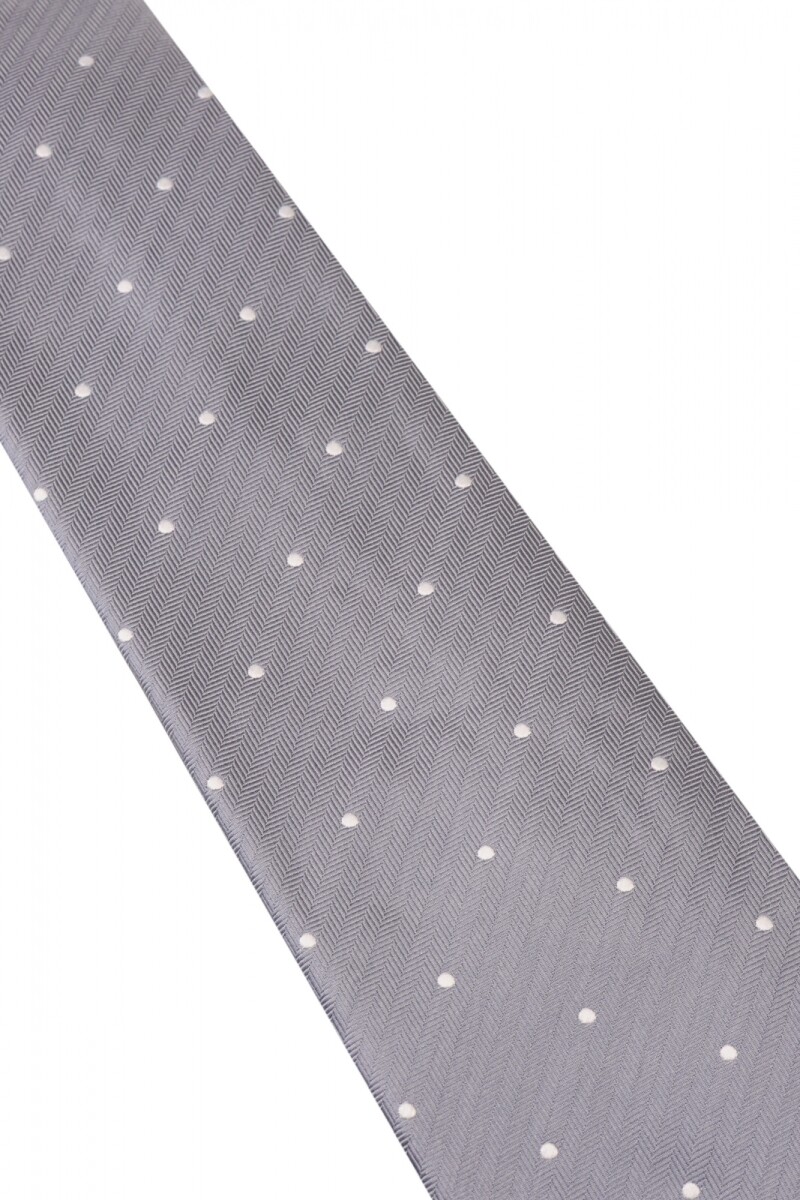 Corbata con pañuelo 8 cm GREY