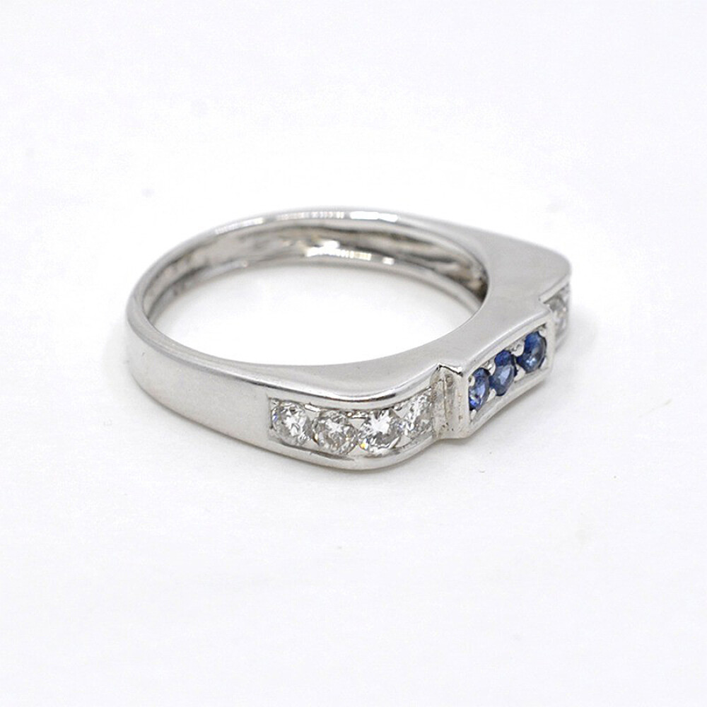Anillo Oro 18K Con Brillantes Y Zafiros Anillo Oro 18K Con Brillantes Y Zafiros