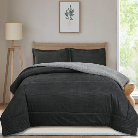 Acolchado Plumon Endredon 2 Plazas Gris Grafito Acolchado Plumon Endredon 2 Plazas Gris Grafito