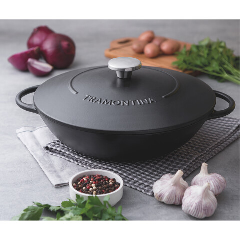 Olla wok con tapa Ø 32cm. - 5.0 lt. "TRENTO" -TRAMONTINA TR6097