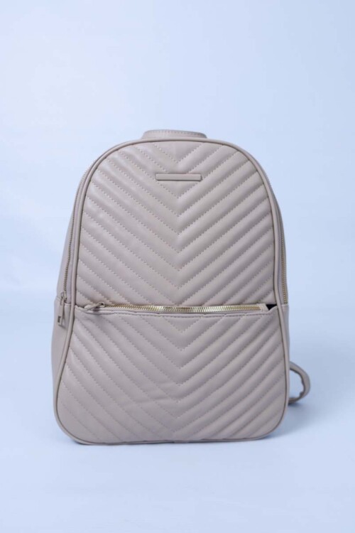 Mochila clásica capitoneada Beige