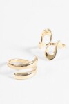 Set anillos ondas dorado