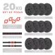 Set Mancuerna Bosco Ajustable + Barra 20 Kg Total Negro
