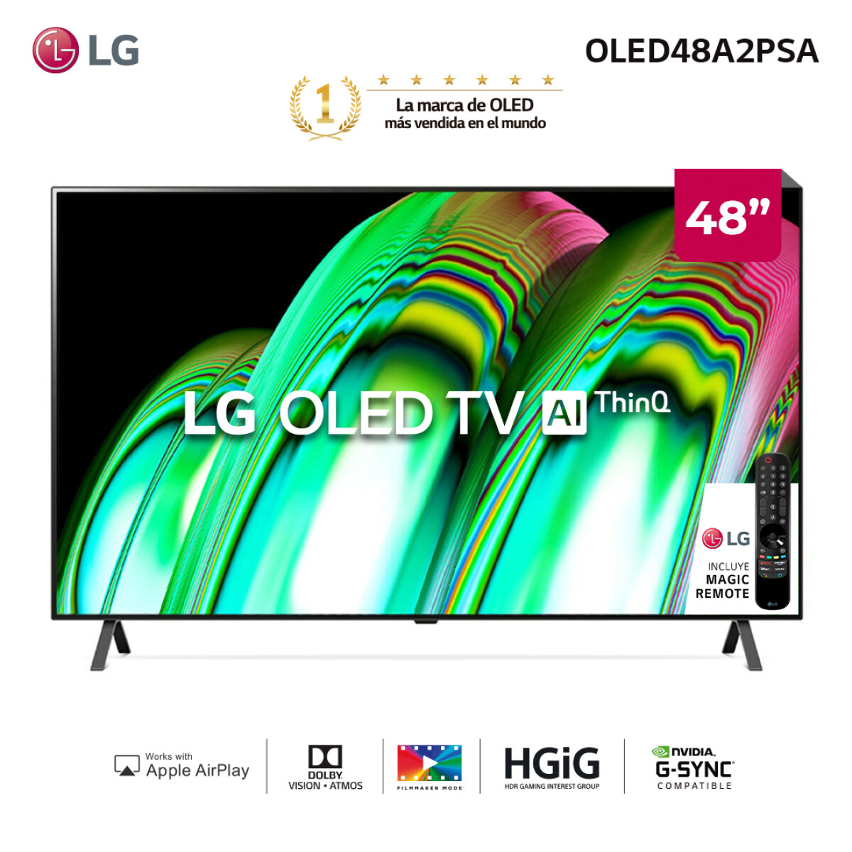 LG OLED 4K 55" OLED48A2PSA AI Smart TV 