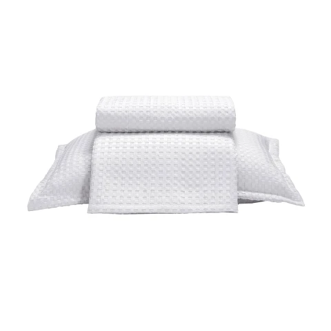 Juego Colcha y Funda Dohler Provenza 1 Plaza 100% Microfibra BLANCO