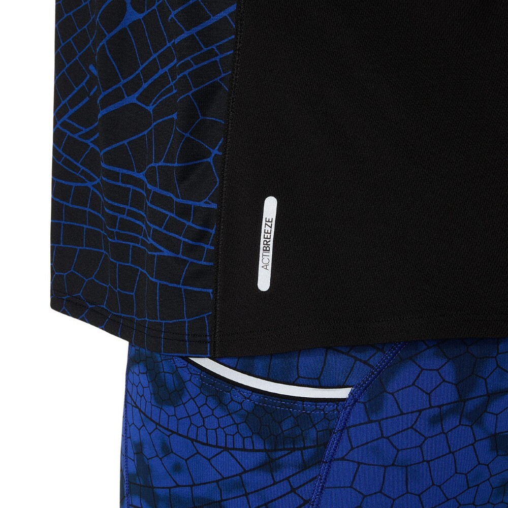 Polo Running Road Lite-Show Ss Top Mujer Performance Black/dark Cobalt