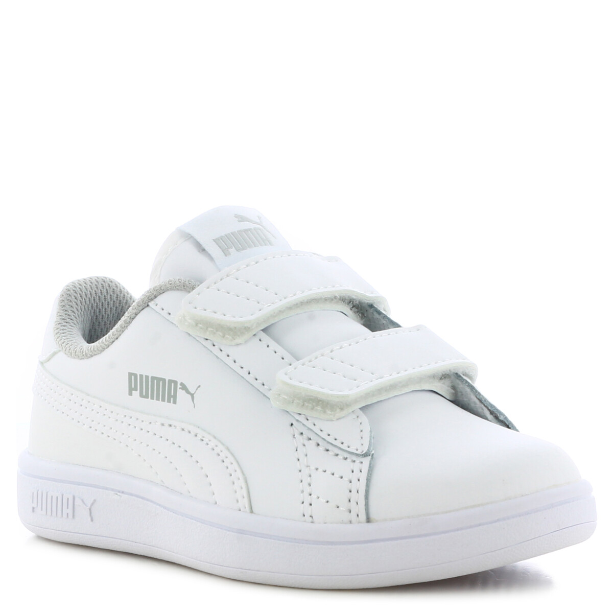 Championes de Niños Puma Smash V2 Velcro Jrs - Blanco 