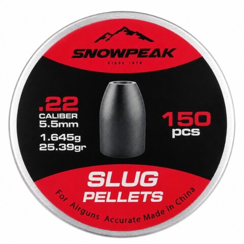 Chumbos Snowpeak Slug 5.5 mm 25.39 Grains Chumbos Snowpeak Slug 5.5 mm 25.39 Grains