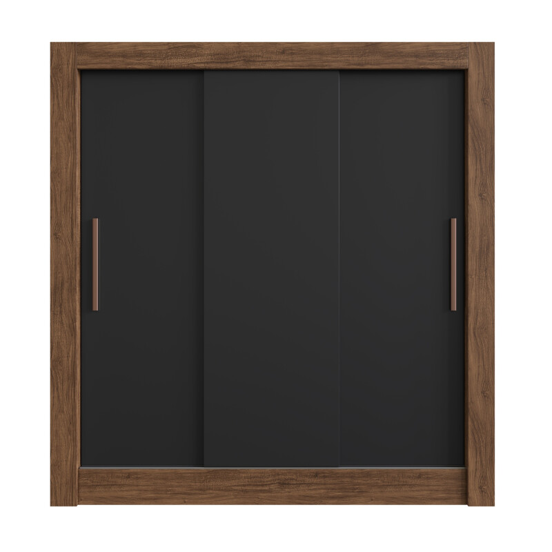 Placard Ropero 3 Puertas Corredizas Dormitorio Negro