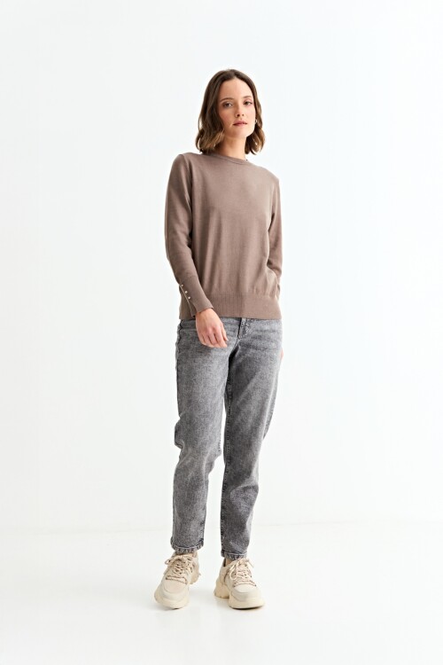 Sweater con detalle en manga CAFE