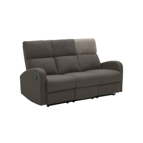 Sillon reclinable tres cuerpos TAOS, de apertura mecanica, tapizada en tela GRIS