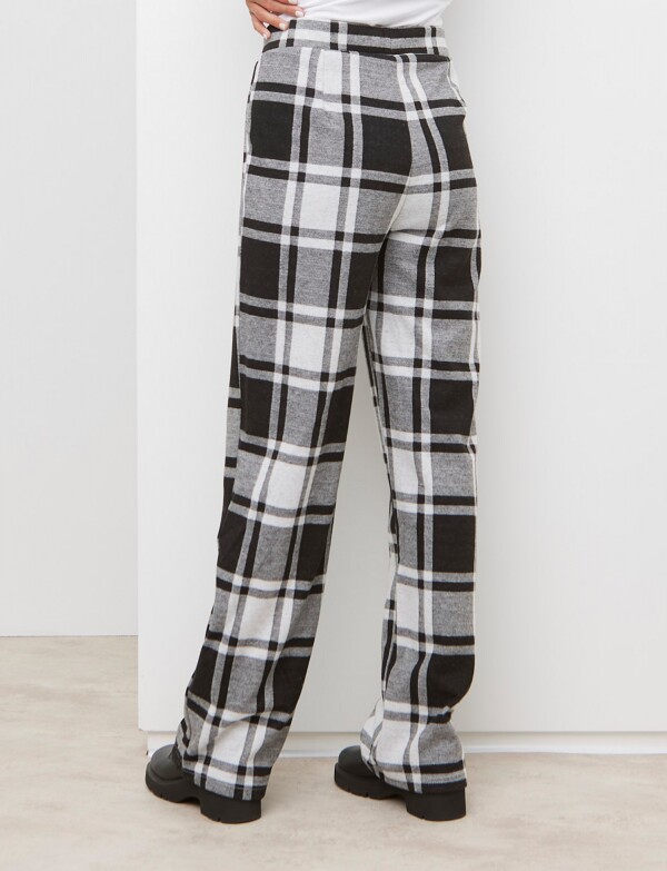 Pantalon Fleece Soft NEGRO/BLANCO