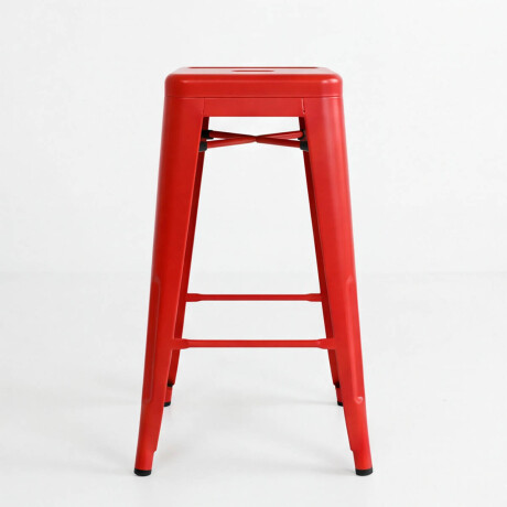 Butaca Taburete Alta Metálica Tolix Puppets Cocina Rojo