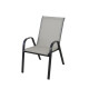 Silla de exterior Textilina Sling de acero crudo Silla de exterior Textilina Sling de acero crudo