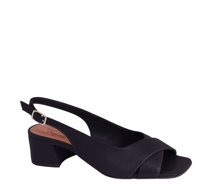 Sandalias de Mujer Bottero Cruzada Con Tira Trasera Negro