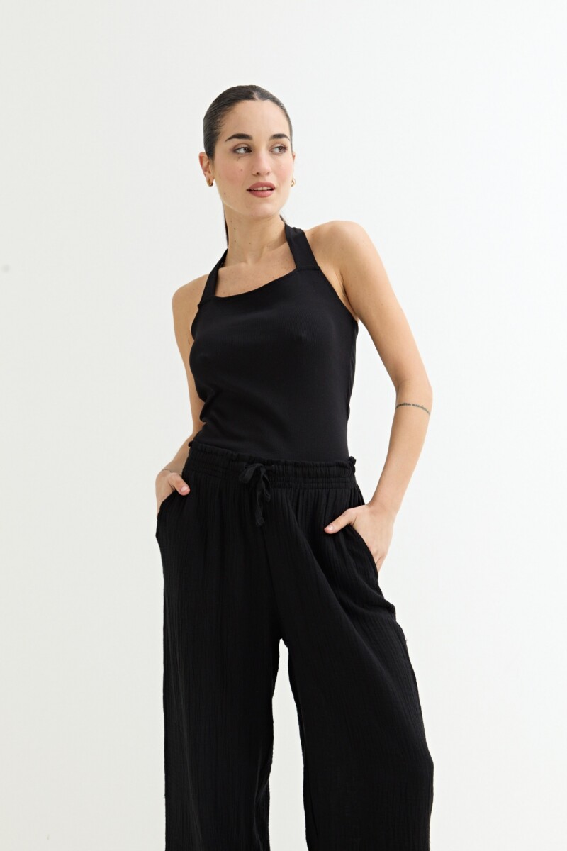 Top escote cuadrado NEGRO