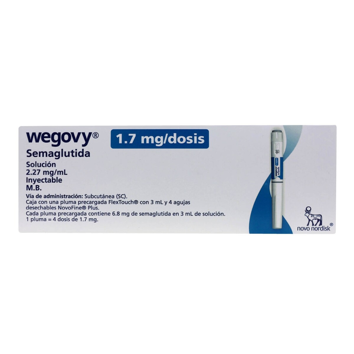 Wegovy 1,7 Mg. Pluma Precargada 