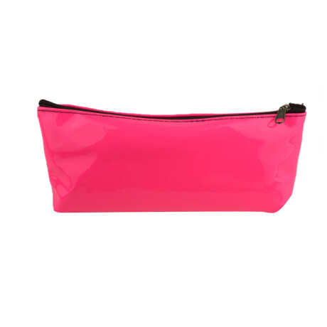 Cartuchera flúo con un cierre Fucsia