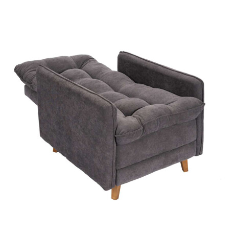 Butaca Reclinable 1 Cuerpo + Puff Living Montreal Gris