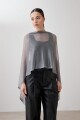 Capa con lurex gris