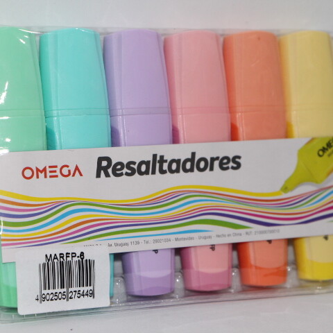 MARCADORES OMEGA PASTEL X 6 COLORES MARCADORES OMEGA PASTEL X 6 COLORES