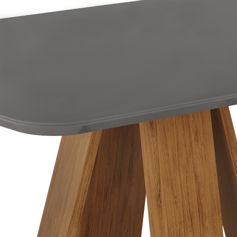 Mesa de Comedor Celeste Blanco Gris