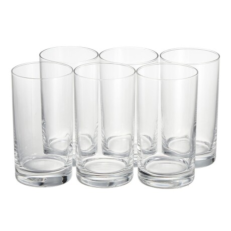 Set X6 Vaso Alto Agua en Vidrio con Fondo Grueso Crisa 310Ml Set X6 Vaso Alto Agua En Vidrio Con Fondo Grueso Crisa 310ml
