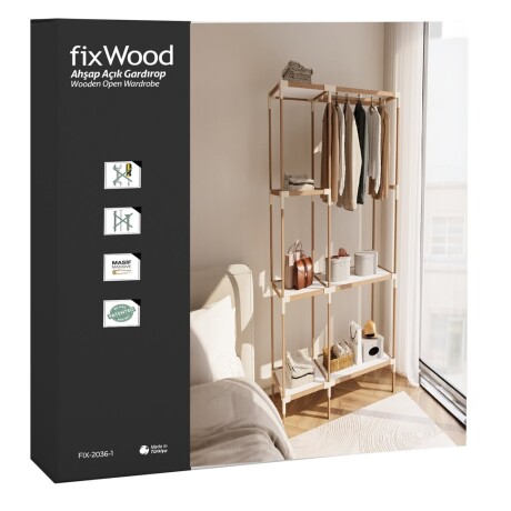 Organizador Perchero 623010 3 Niveles 155X47X111Cms Ub BEIGE