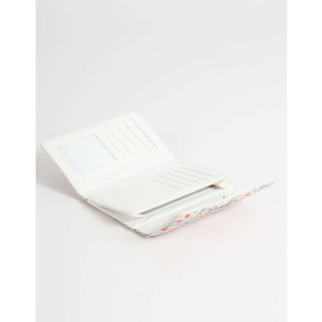 Billetera Color Block Estampado Flores