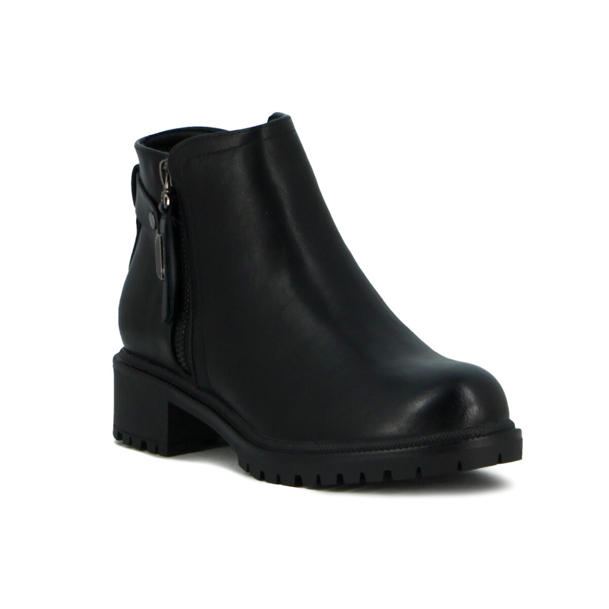 Botas Con Cierre Mujer Darkness Caña Baja - Negro 