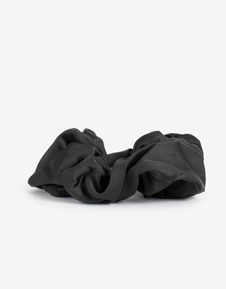 Skunzies Lisas Scrunchie Satén Chocolate - Negro