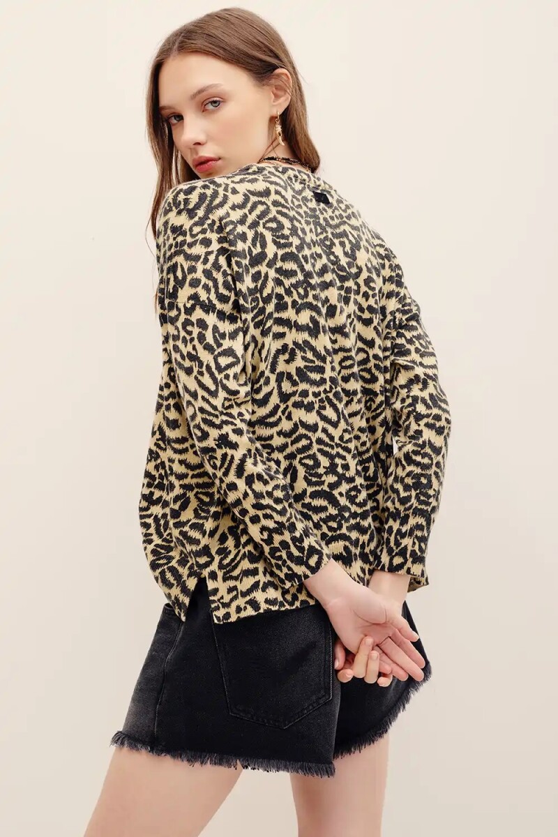SWEATER AURORA ANIMAL LIGHT Leopardo