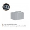 Galpón prefabricado Reforzado 2 Puertas ARCHER D Aluminio