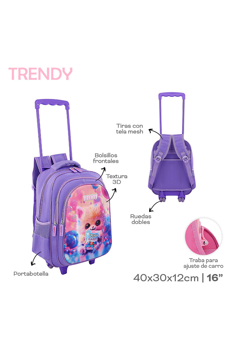 Mochila con carrito Trendy Violeta