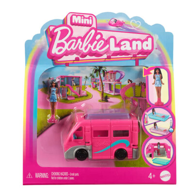 Conjunto de muñeca y vehículo Barbie Mini Barbie land Conjunto de muñeca y vehículo Barbie Mini Barbie land