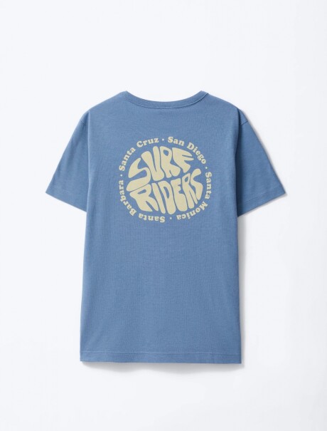 CAMISETA INFANTIL CON ESTAMPA AZUL