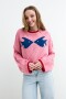 Sweater tejido jacquard peces ROSADO