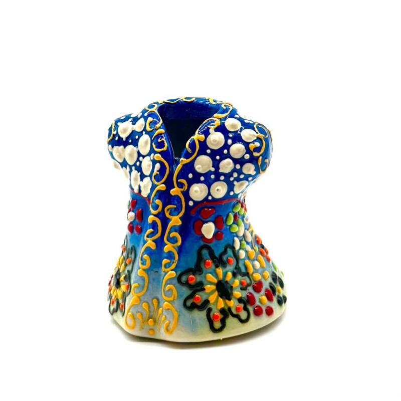 Mini kaftan de cerámica pintado Azul