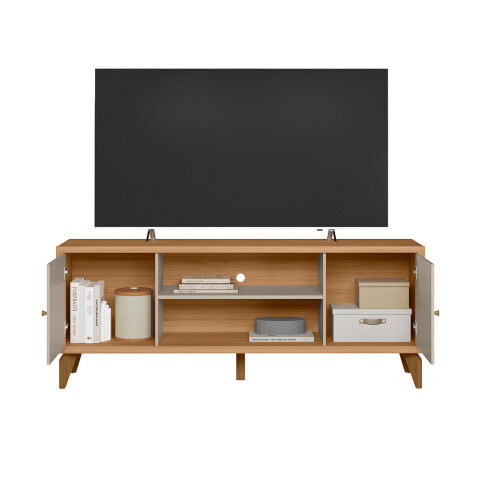 LINEA- RACK PORTO PARA TV 70" NATURE OFF WHITE LINEA- RACK PORTO PARA TV 70" NATURE OFF WHITE