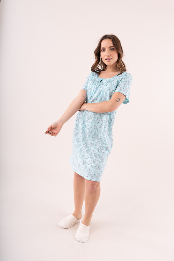 Camisón Estampado Plus 41560 Cielo