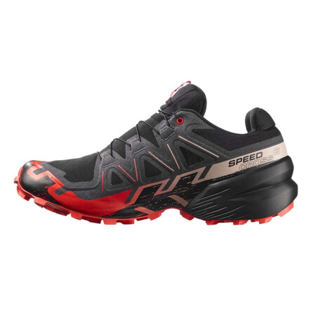 Salomon Speedcross 6 Gtx Para Hombre Negro-Rojo