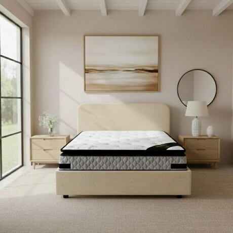 Sommier baul 2 plazas Hamptons Hybrid Platinum con respaldo Sommier baul 2 plazas Hamptons Hybrid Platinum con respaldo