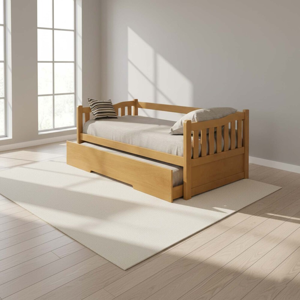 CAMA MARINERA 1 PLAZA PINO-Y-MDF MARRON TOTA