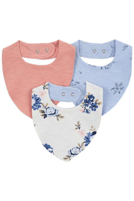 Pack tres baberos de algodón tipo bandana Sin color