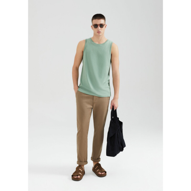 CAMISETA REGATA MASC AZUL CARIBE/CHUMBO/BLANCO